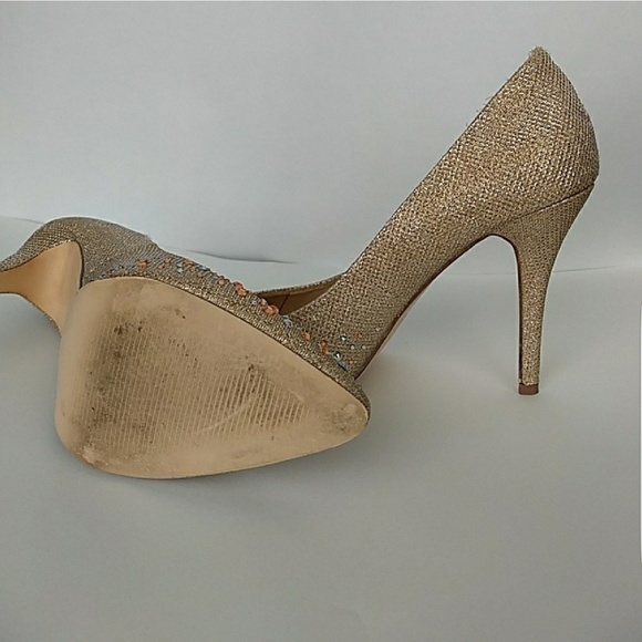 Sparkling Charlotte Russe Rose Gold Heels - Picture 6 of 6